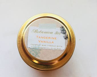 Tangerine Vanilla Coconut Wax Candle (Travel/Sample)