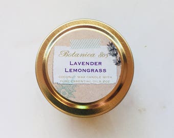 Lavender Lemongrass Coconut Wax Candle (Travel/Sample)