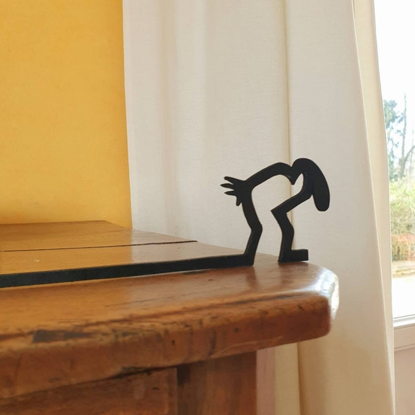 Silhouette-ligne pour déco d'intérieur (motif "oups")