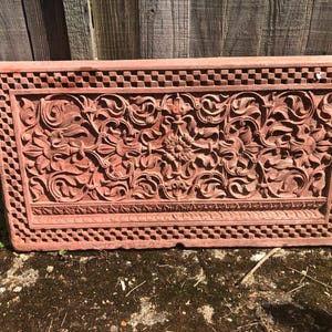 Magnificent Decorative Eye-Catching Old Hand Carved Stone Panel