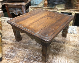 Magnifique petite table Bajot vintage en bois de caractère