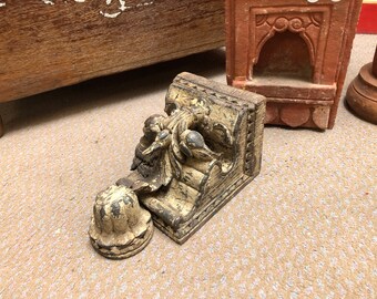 Gorgeous Original Hand Carved Old Teak Corbel