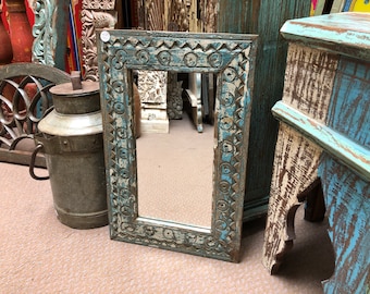 Gorgeous Eye-Catching Reclaimed Hand Carved Mirror