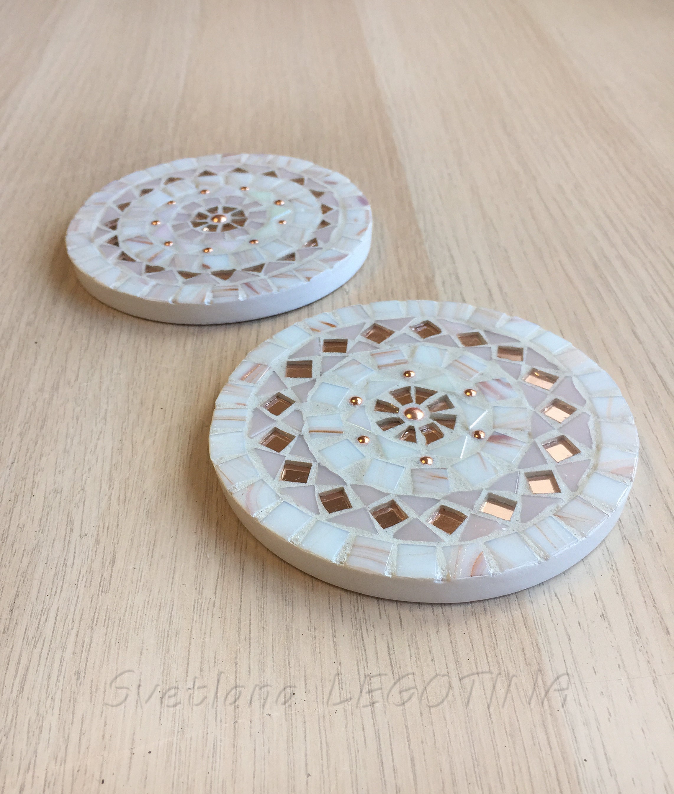 Set of mosaic coasters Etsy
