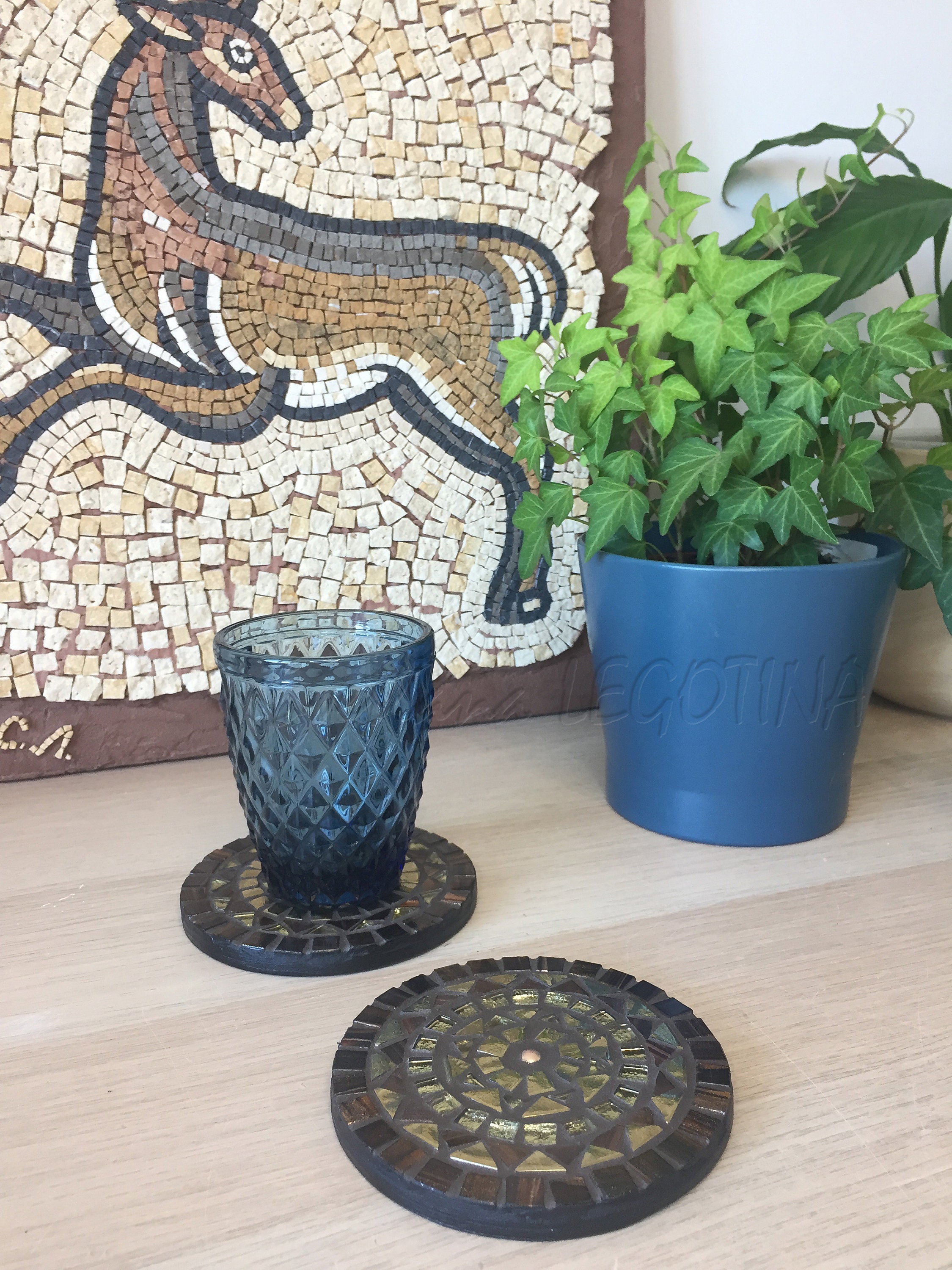 Set of mosaic coasters Etsy