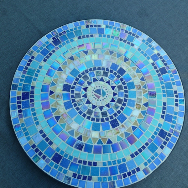 Table d'appoint plateau de table mosaïque coloris au choix