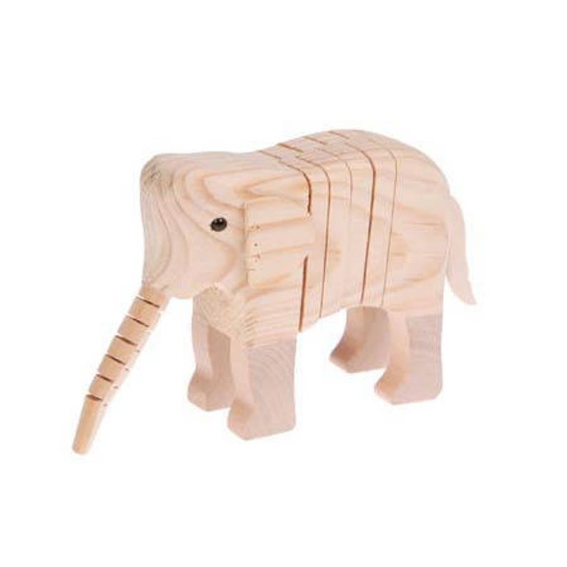 Kit Créatif Peinture Eléphant En Bois à Peindre Avec 3 Etsy