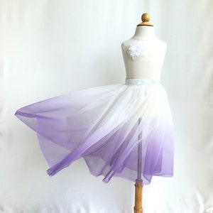 Ombré dance skirt. Purple ombre skirt. Rehearsal skirt. Beach skirt. Dance costume. Ombré tulle  skirt.