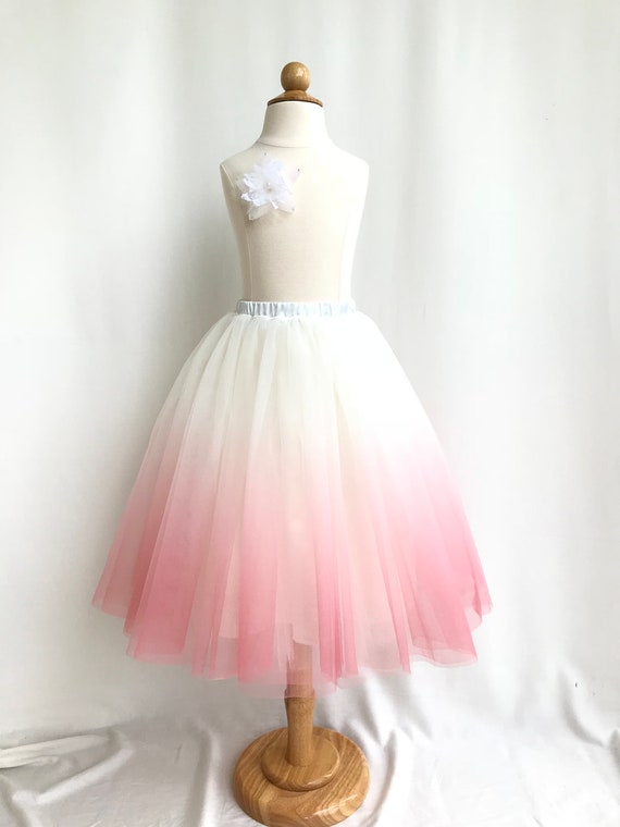 Pink ombre tulle skirt hotsell