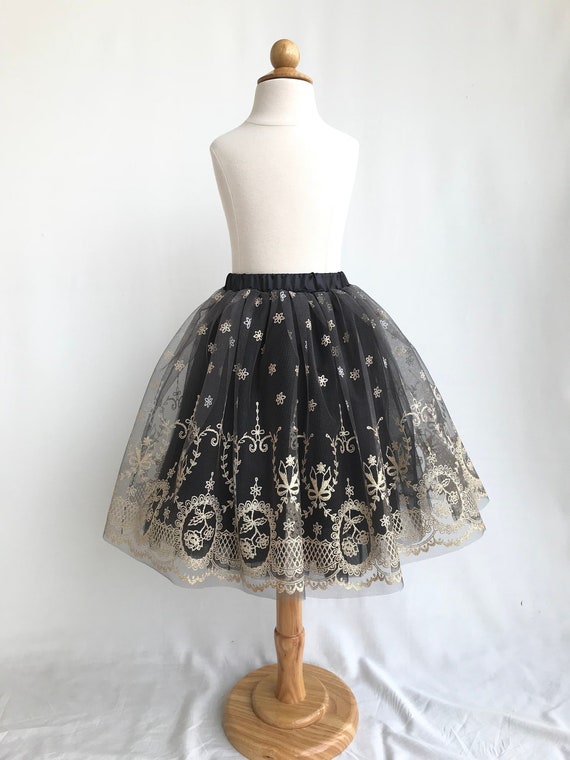 Black and gold tulle skirt Clearance