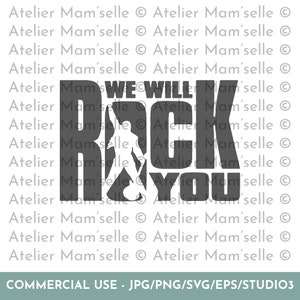 Freddie Mercury Svg, Queen Svg, Cricut Cut File,  Cut file For Cameo, Cheap Svg, Fun, EPS, Png, Digital Download, Cult SVG, We Will Rock You