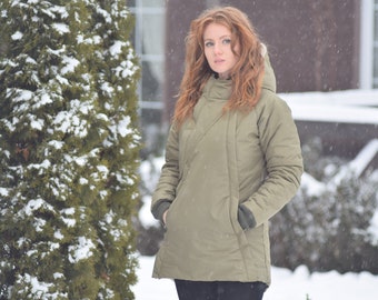 Women Jacket Etsy - green winter jacket roblox
