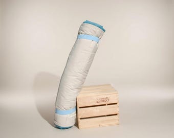 Yogamatte aus Hanf mit elastischen Gurten, gepolsterte Meditationsmatte, Natürliche Bodenmatte für Yoga und Stretching, waschbar bei 30C