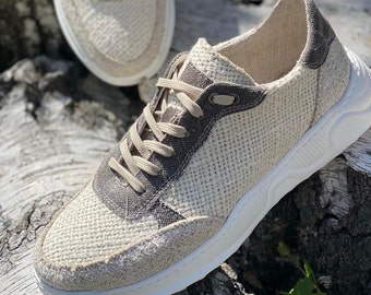 Hemp Shoes for Men - Natural summer sneakers with hemp insole