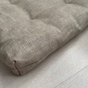 Hemp chair cushion with hemp filler and hemp cover