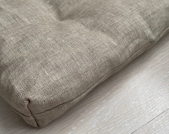 Hemp chair cushion with hemp filler and hemp cover
