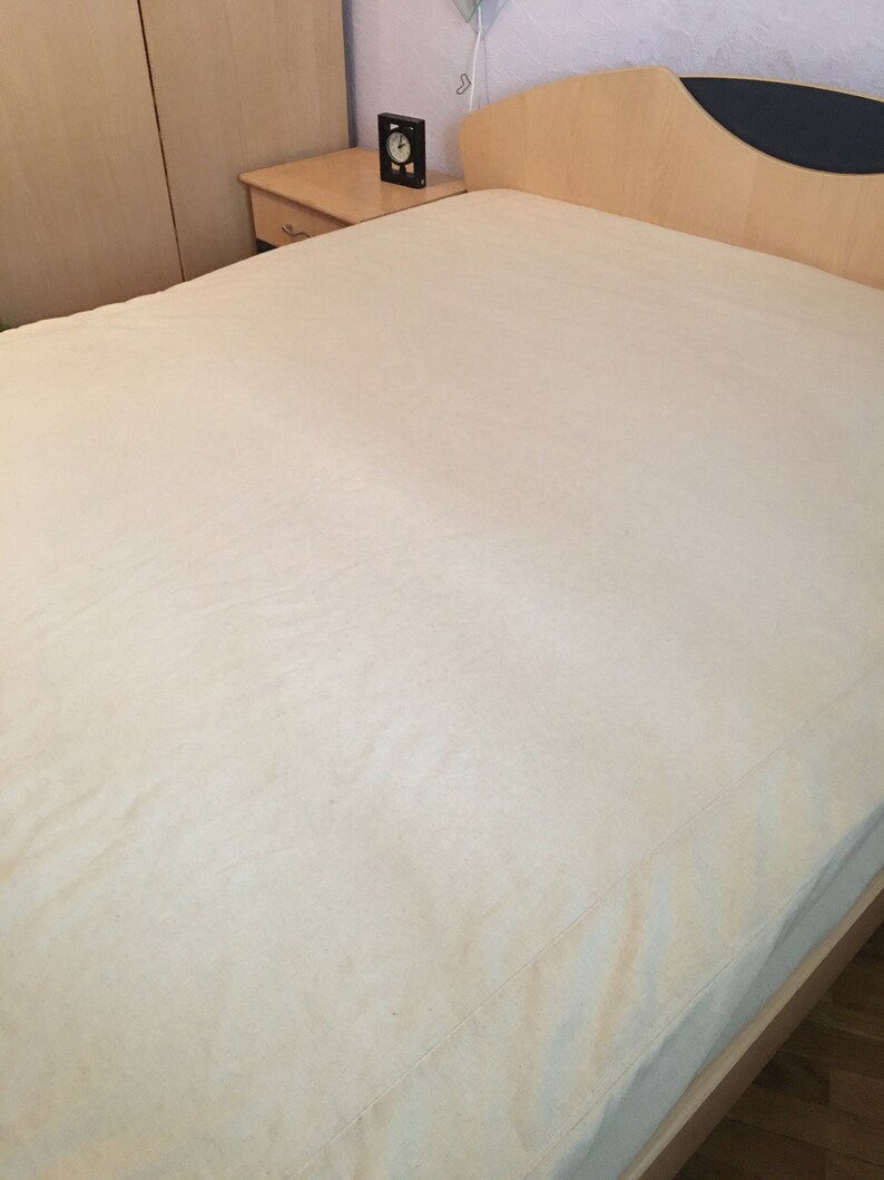 Hemp mattress cover with zipper, Different sizes available, Natural non dyed cloth to keep your dreams sweet image 7