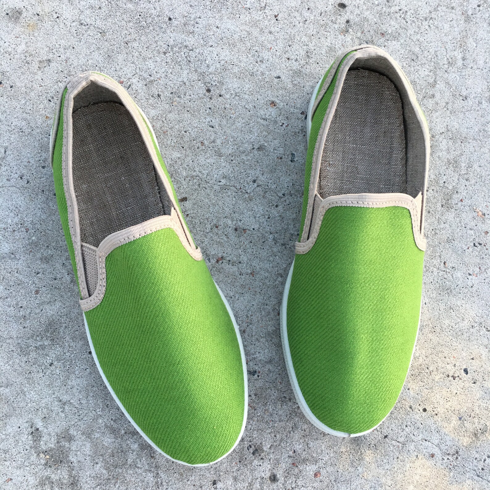 Hemp shoes for men Green slipons Etsy