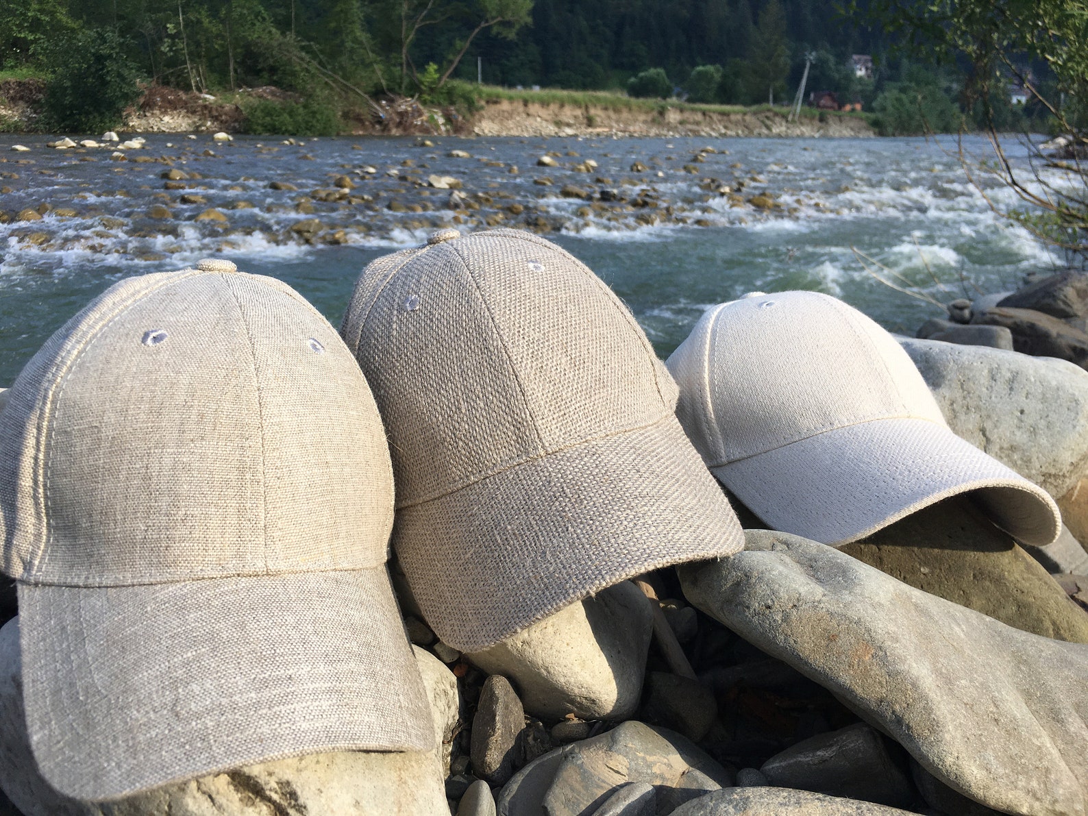 SET of 3 hemp caps hemp natural clothing baseball hat Etsy