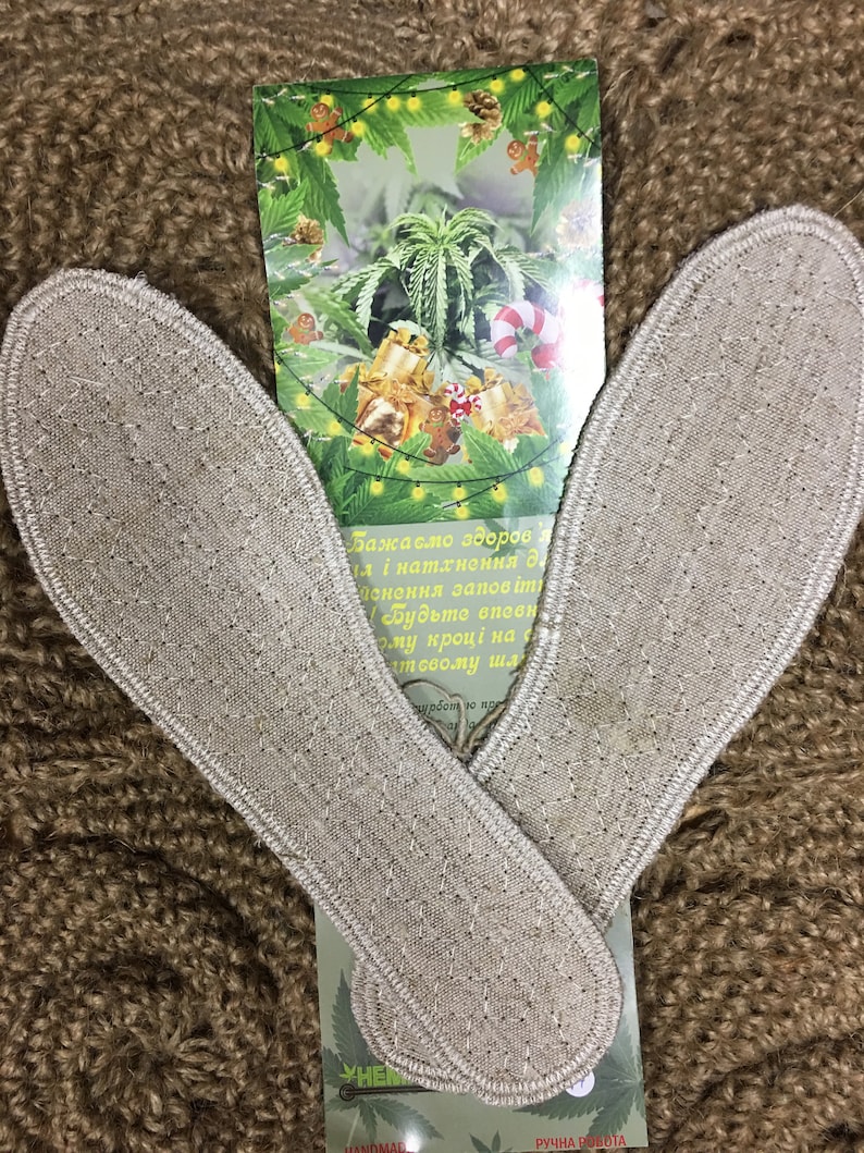 Natural 100% HEMP Insoles (men / Women).hemp Healing Insoles With ...