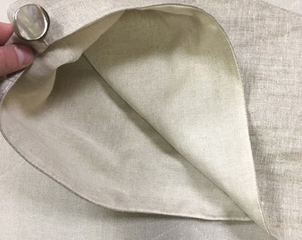Hemp turban towel, Natural cloth for your hair, Towel with button, Fast drying effect for your hair