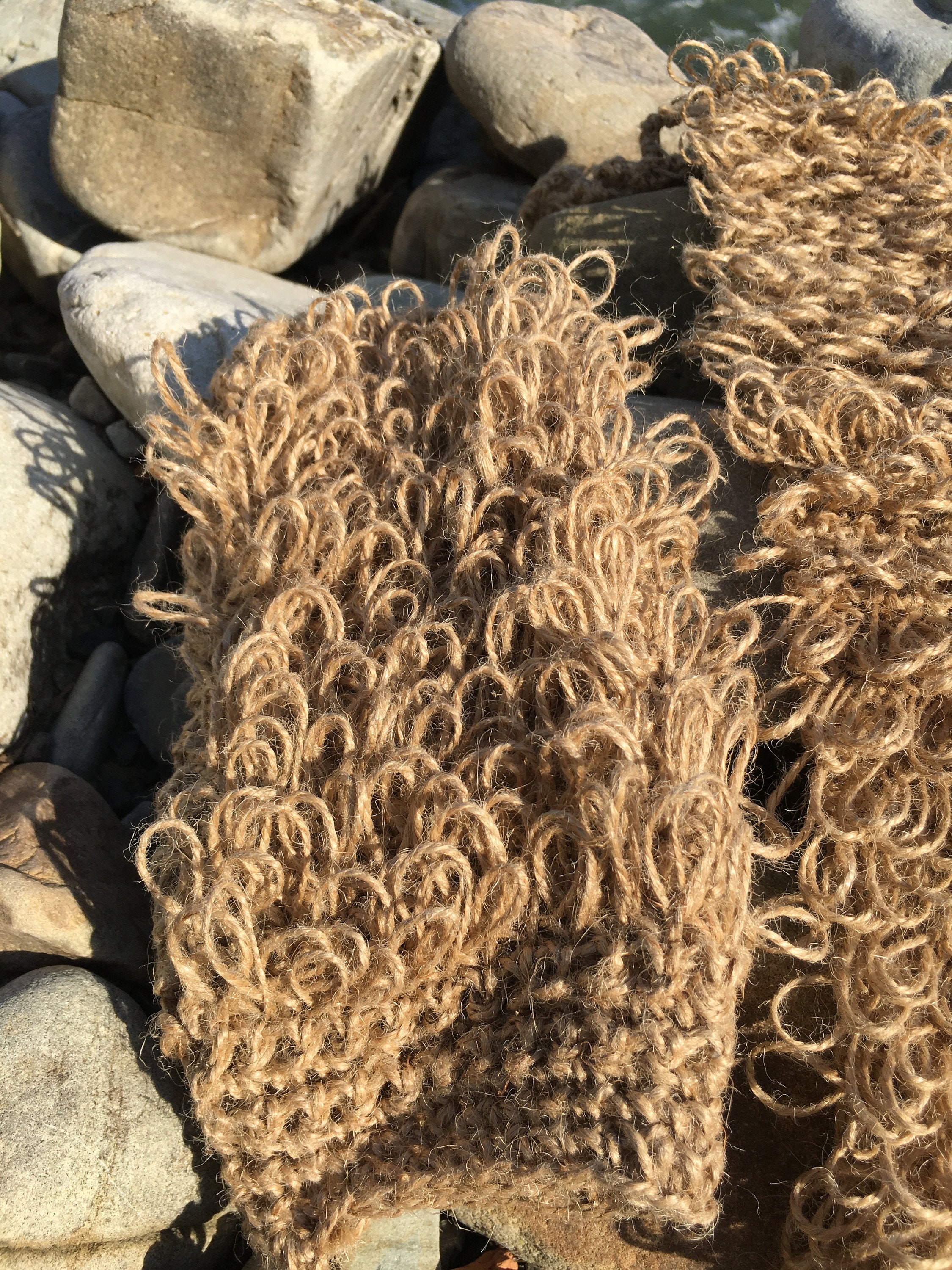 Organic Bath Sponge Hemp Yarn Crochet Washcloth Set of Etsy UK