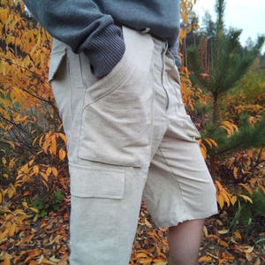 Shorts de cânhamo masculino, Roupas de cânhamo, Roupas orgânicas para qualquer hora, Shorts veganos com proteção UV