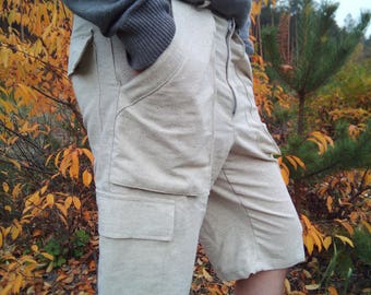 Pantaloncini da uomo in canapa, Abbigliamento in canapa, Abbigliamento biologico per qualsiasi momento, Pantaloncini vegani con protezione uv