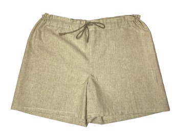 Mens Hemp Underwear Boxer Shorts - drawstring briefs - loose fit boxers for men - Natural briefs