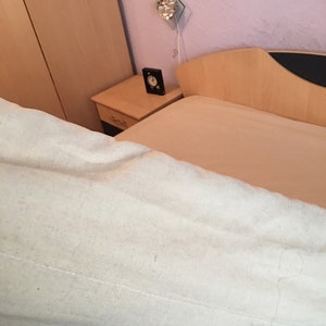 Hemp mattress cover with zipper, Different sizes available, Natural non dyed cloth to keep your dreams sweet image 2