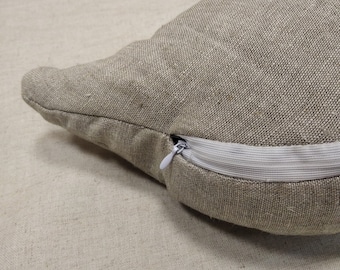 Hemp crescent cushion, Buckwheat pillow for meditation