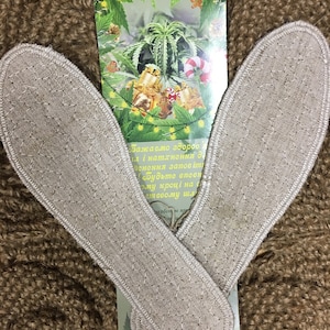 Natural 100% HEMP Insoles (men / women).Hemp Healing Insoles with sagebrush/ hemp shoes/Organic Insoles