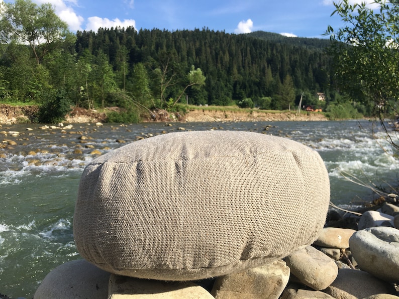 HempMadeInUA Zafu Meditation Cushion - Thumbnail 4