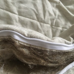 Organic hemp floor cushion with Hemp Fiber/Organic hemp/hemp filler/hemp/mat/handmade/organic