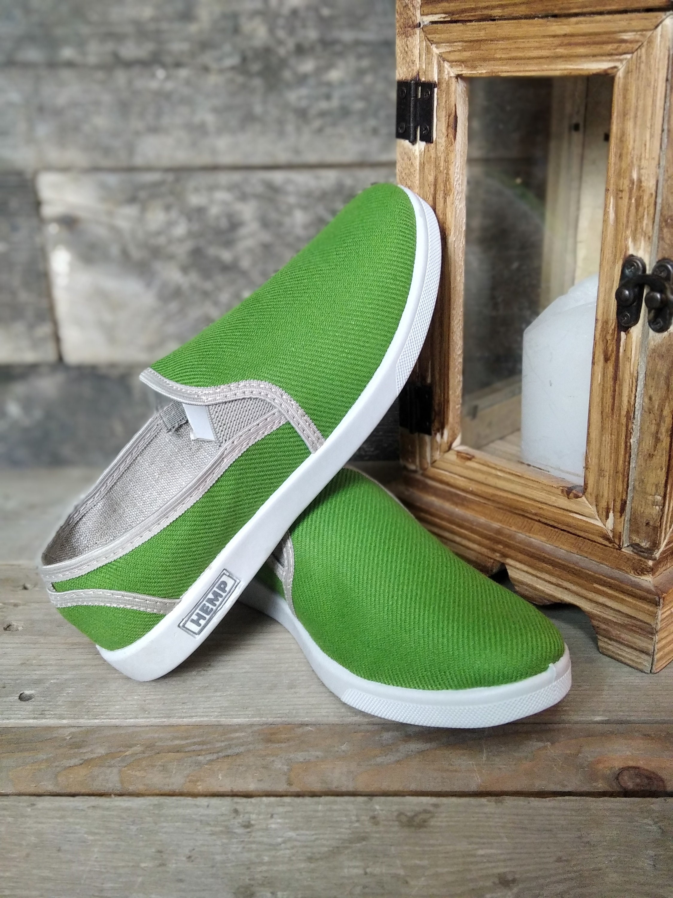 Hemp Shoes for Men, Green Slip-ons -  Canada