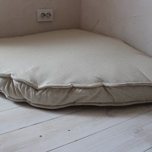 Hemp corner cushion with hemp filler, Corner floor pillow