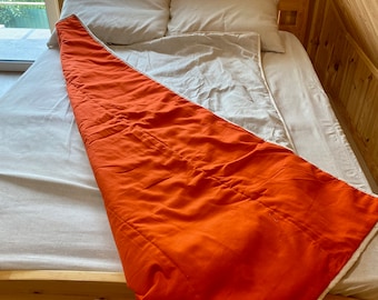 Hemp throw blanket Orange