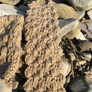 Débarbouillettes au crochet de chanvre, Lave-dos en chanvre et mitaine de bain, Ensemble