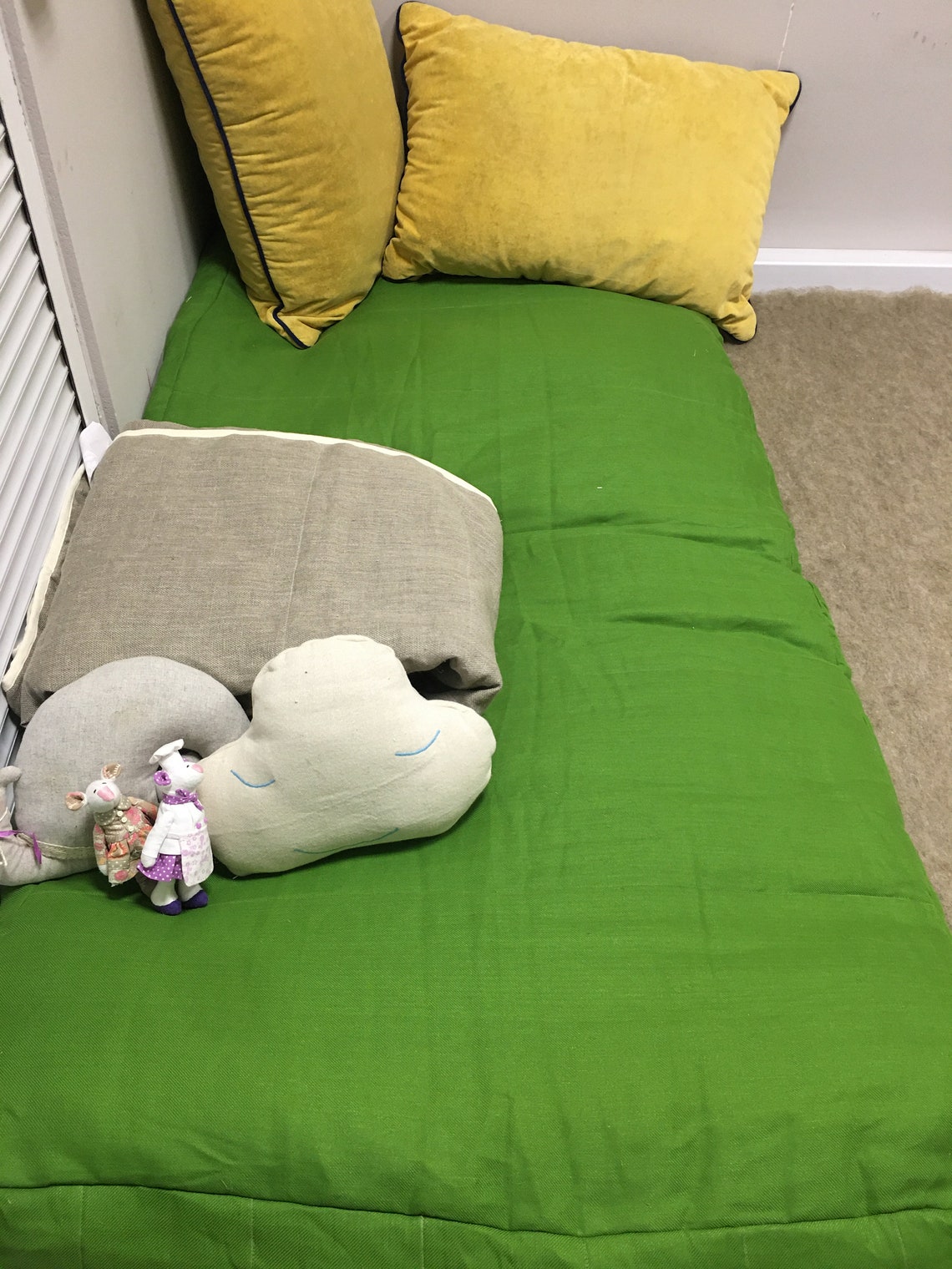 Organic green hemp mattresses Soft floor sofa Cannabis Etsy