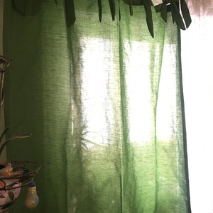 Green Hemp Curtain for home, Strings on top, Create your own natural plant house image 9