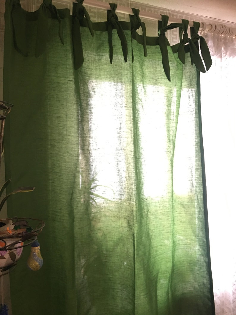 Green Hemp Curtain for home, Strings on top, Create your own natural plant house image 9