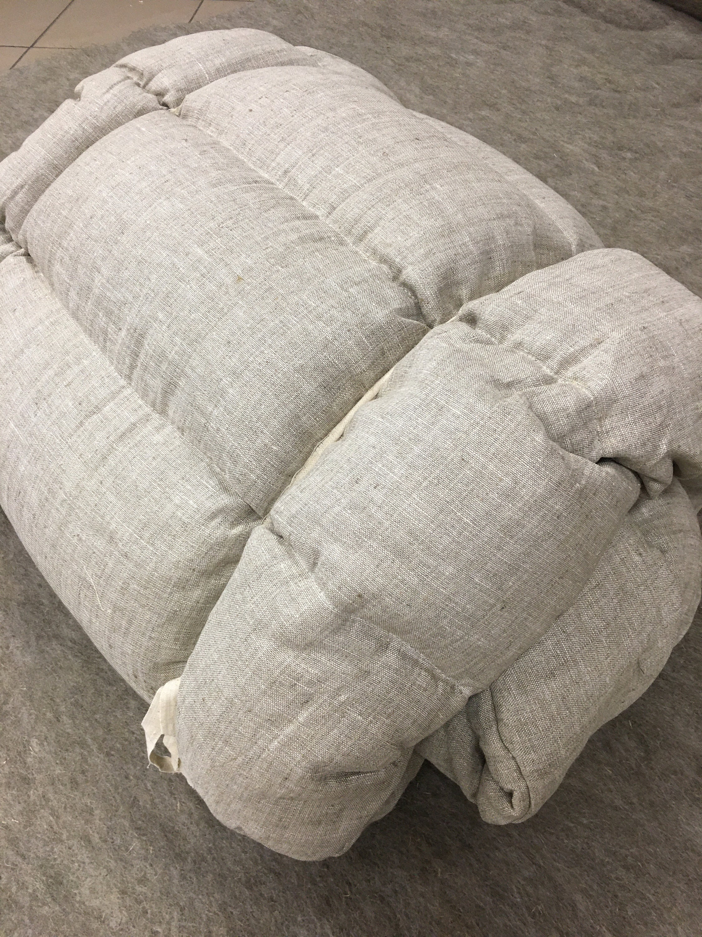 Organic hemp mattress with buckwheat husk inside Firm floor Etsy