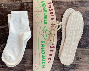 Hemp set, hemp socks and hemp insoles