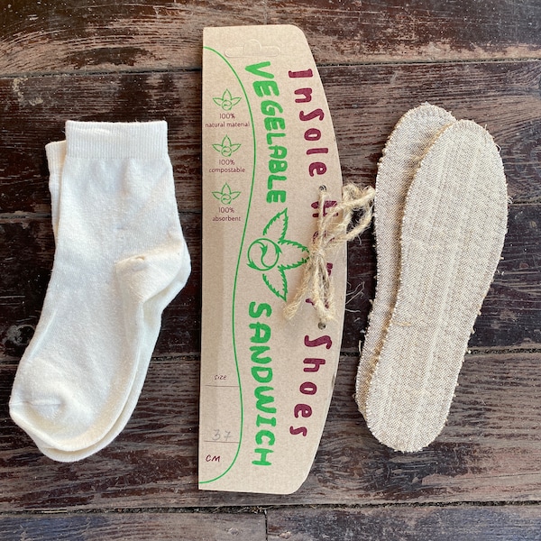 Hemp set, hemp socks and hemp insoles