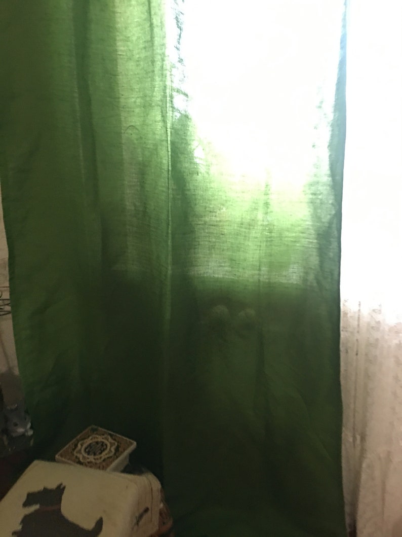 Green Hemp Curtain for home, Strings on top, Create your own natural plant house image 5