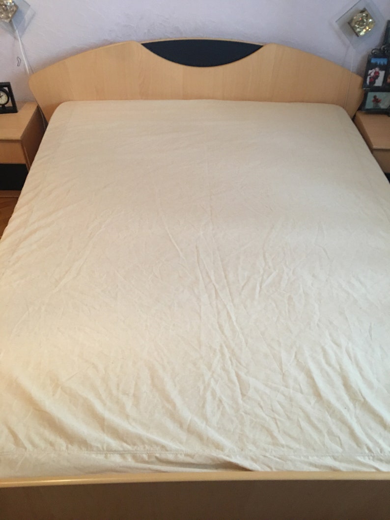 Hemp mattress cover with zipper, Different sizes available, Natural non dyed cloth to keep your dreams sweet image 6