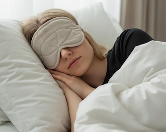 Hemp-Infused Sleep Mask: Ultimate Light Blocker for Restful Nights. Unisex Design
