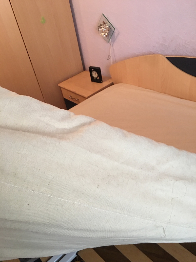 Hemp mattress cover with zipper, Different sizes available, Natural non dyed cloth to keep your dreams sweet image 8