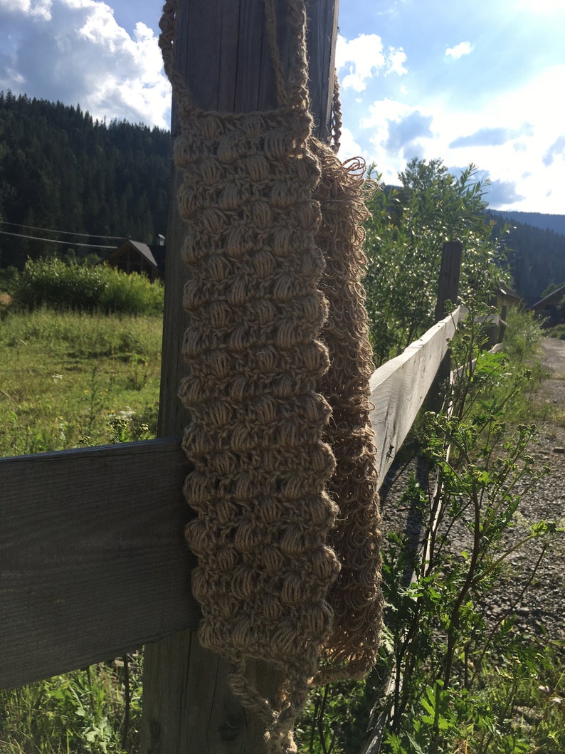 Hemp Back Scrubber Washcloth Made of Hemp Thread | Etsy