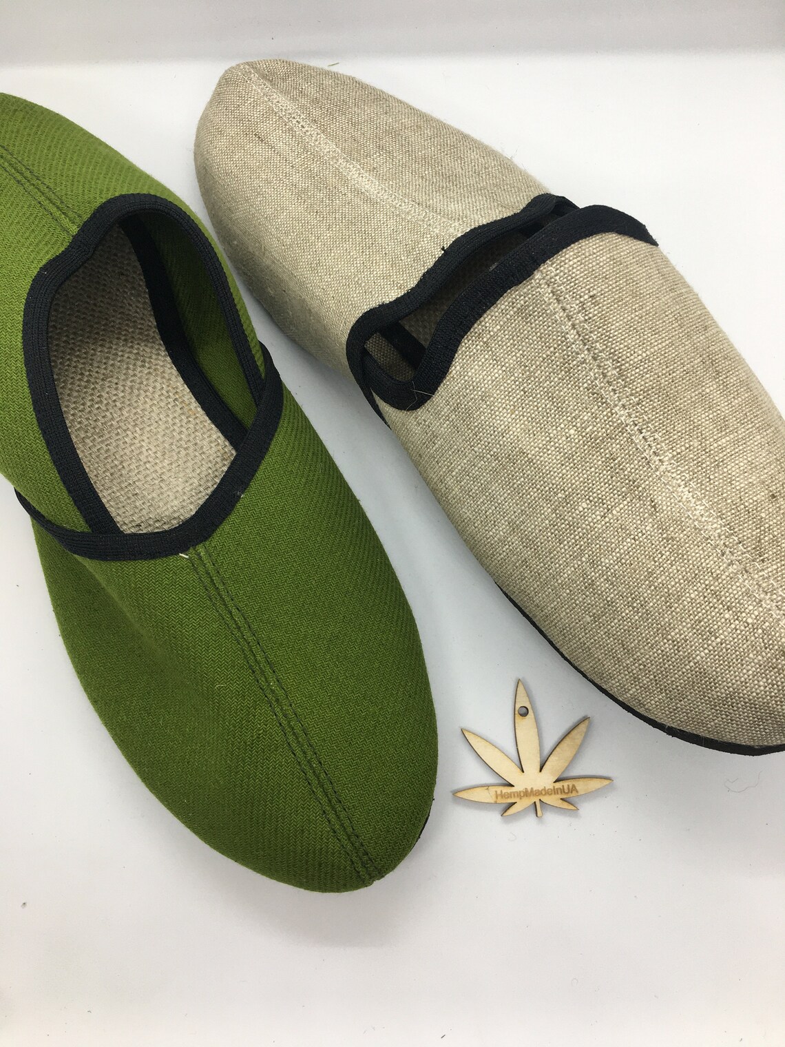 Mens hemp slippers with hemp insole Set of two pairs Grey and | Etsy